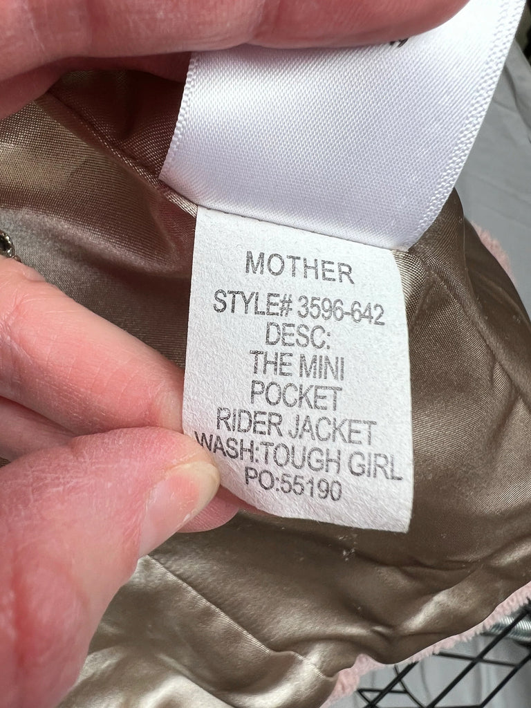 Mother mini pocket rider faux Sherpa jacket sz small