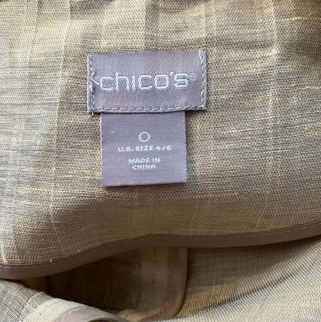 Chico’s Linen blend duster Jacket sz Small