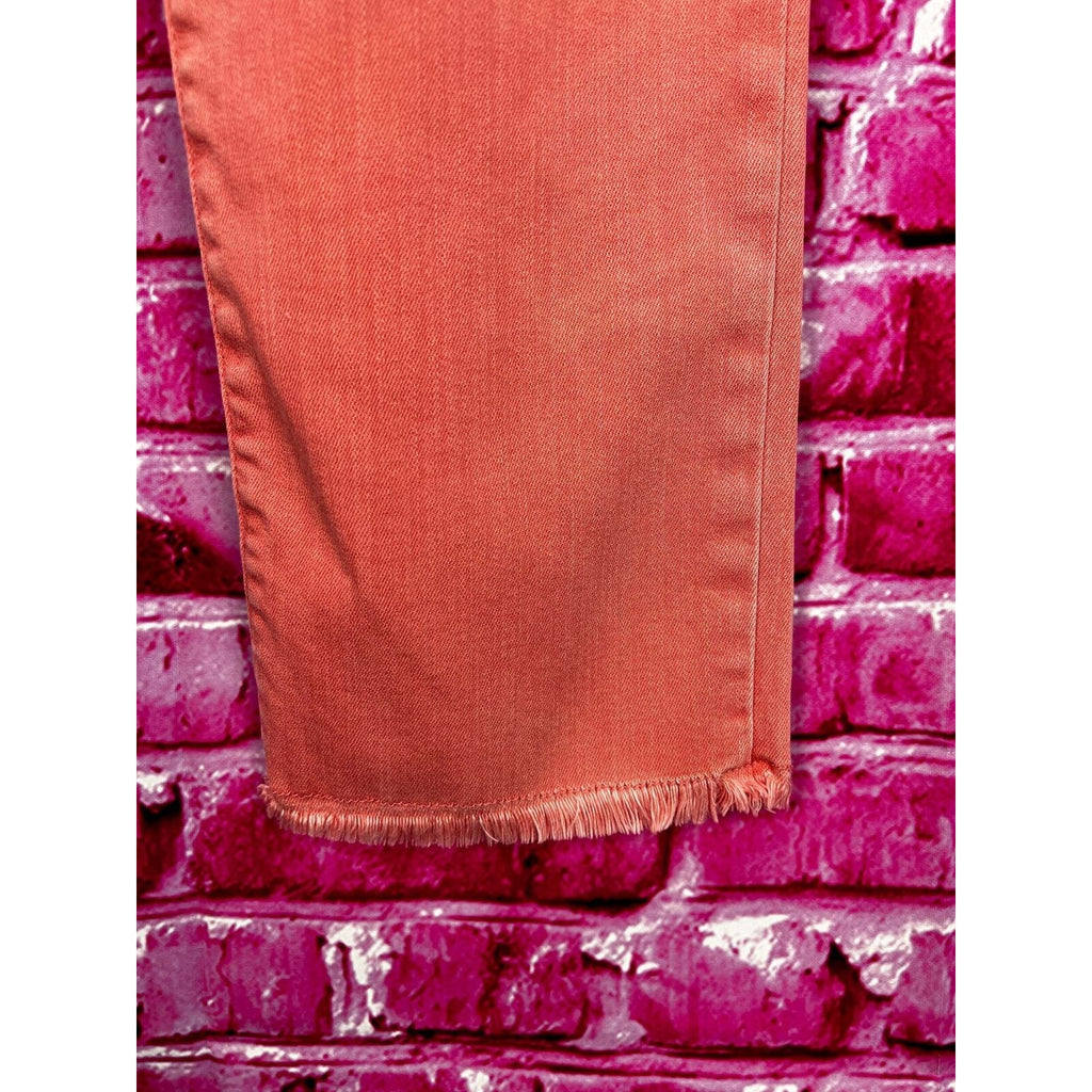 Chicos Pink Denim So Slimming Girlfriend Jeans sz 2