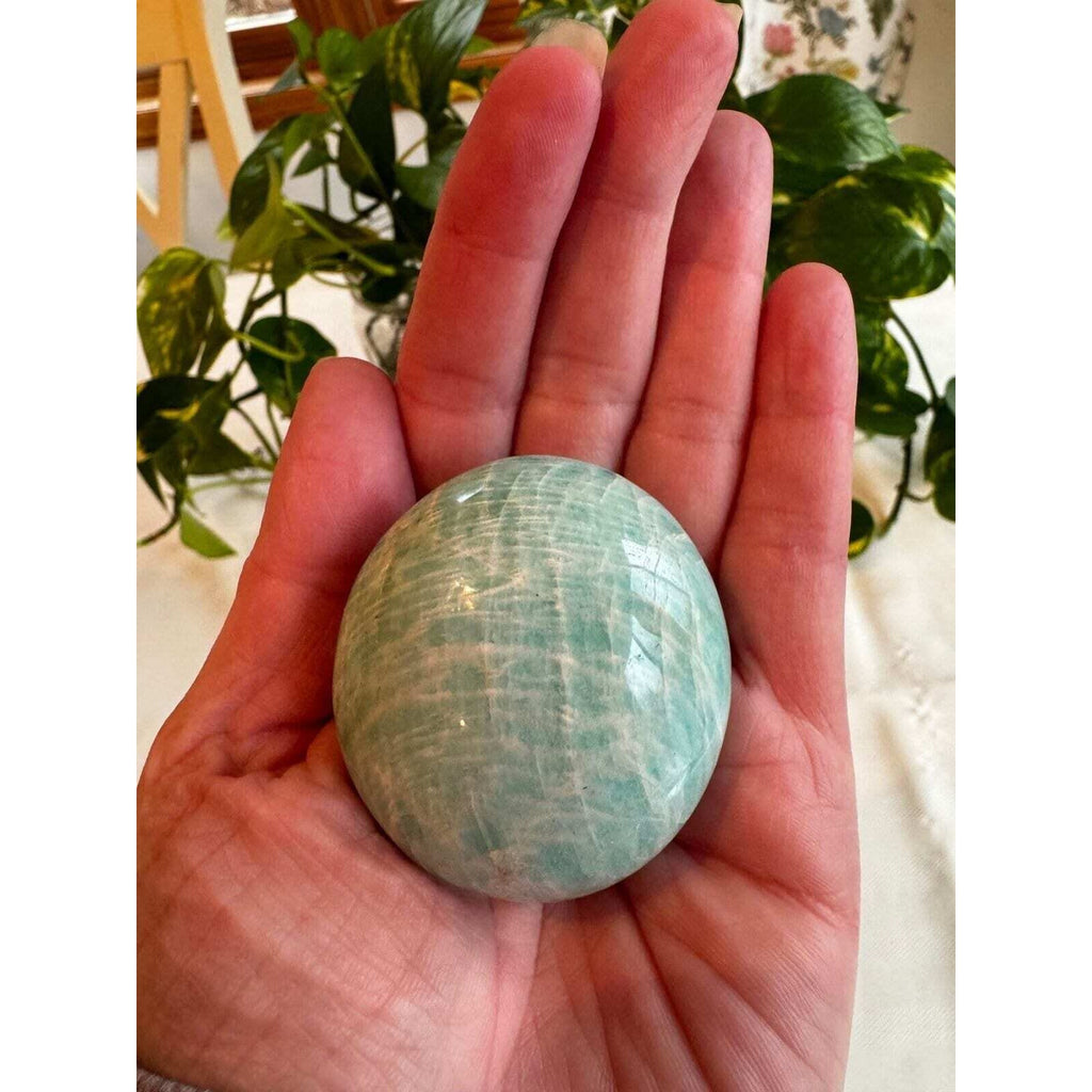 Amazonite Crystal Palm Stone