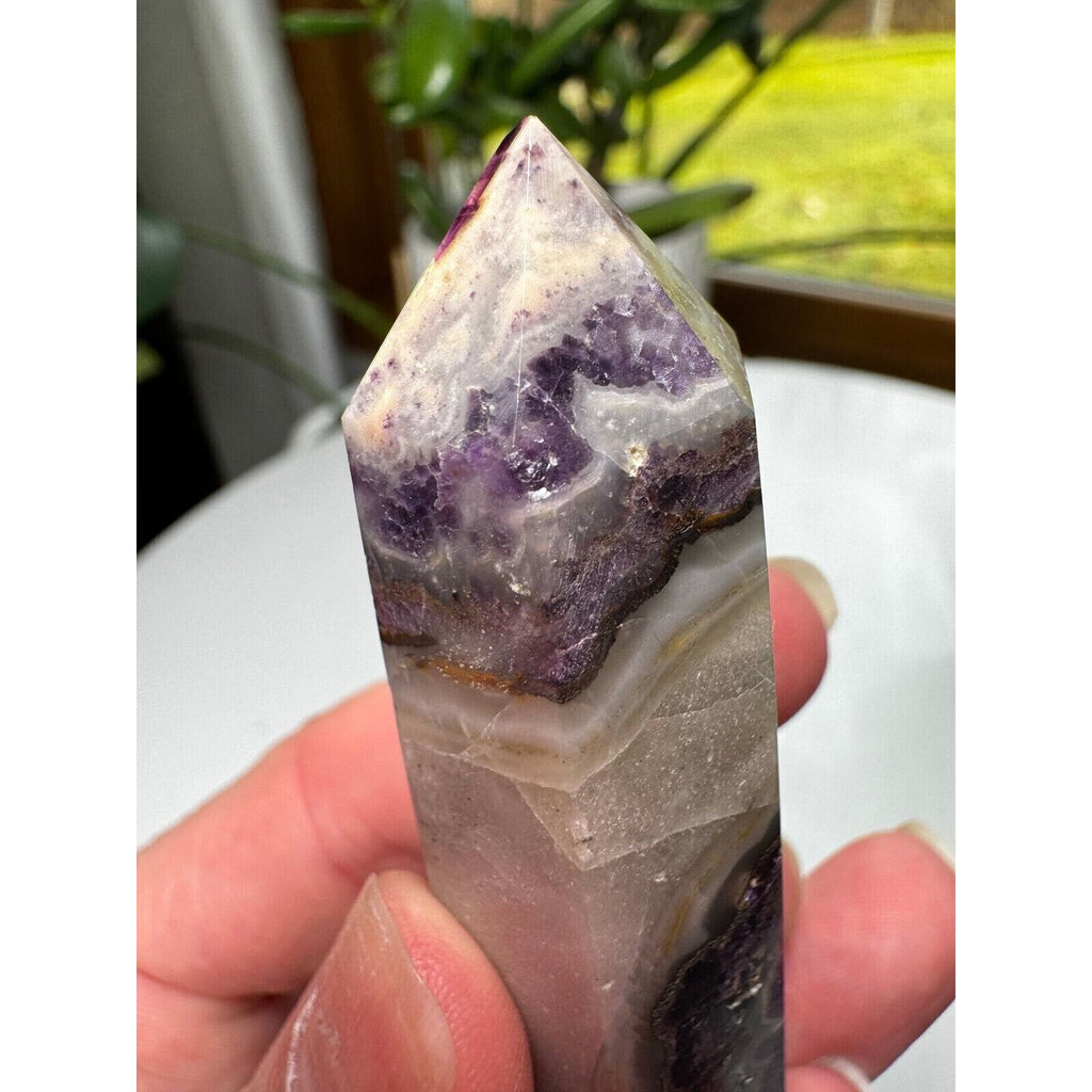 Fluorite Root Point Crystal Tower