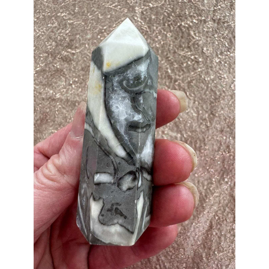 Thousand Eye Jasper Crystal Tower