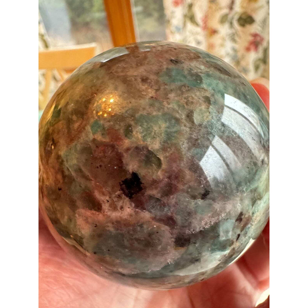 Amazonite with Smokey Quartz Crystal Sphere