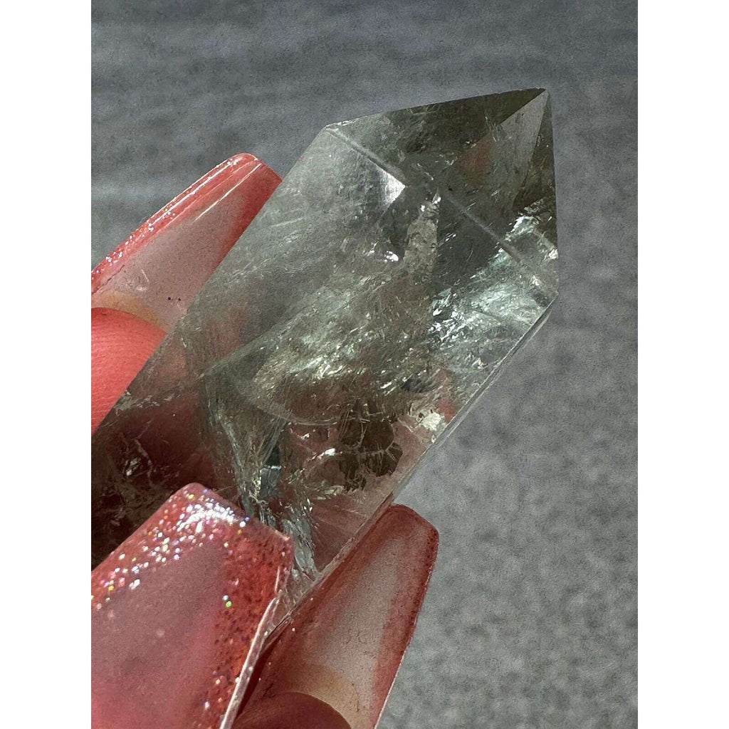 Clear Quartz & golden healer double tip Crystal