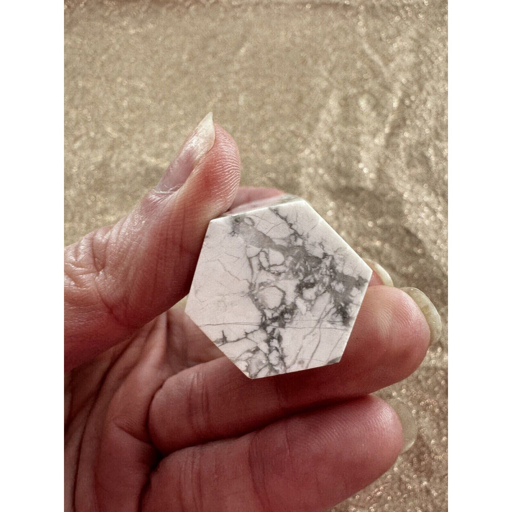 Howlite Crystal Geode Tower