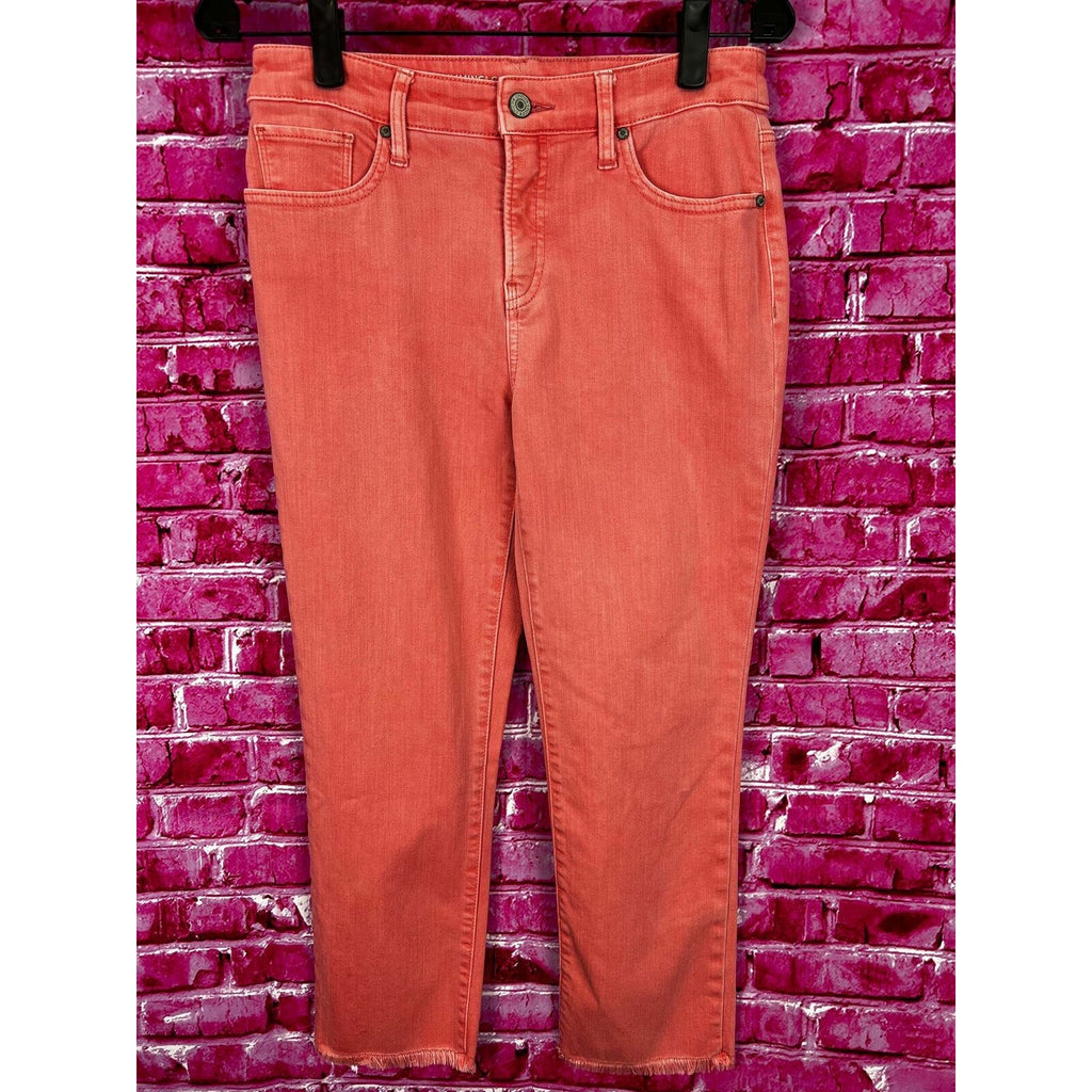 Chicos Pink Denim So Slimming Girlfriend Jeans sz 2