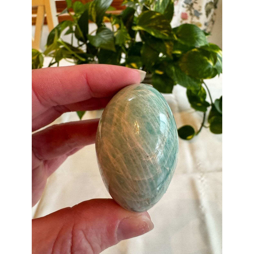 Amazonite Crystal Palm Stone