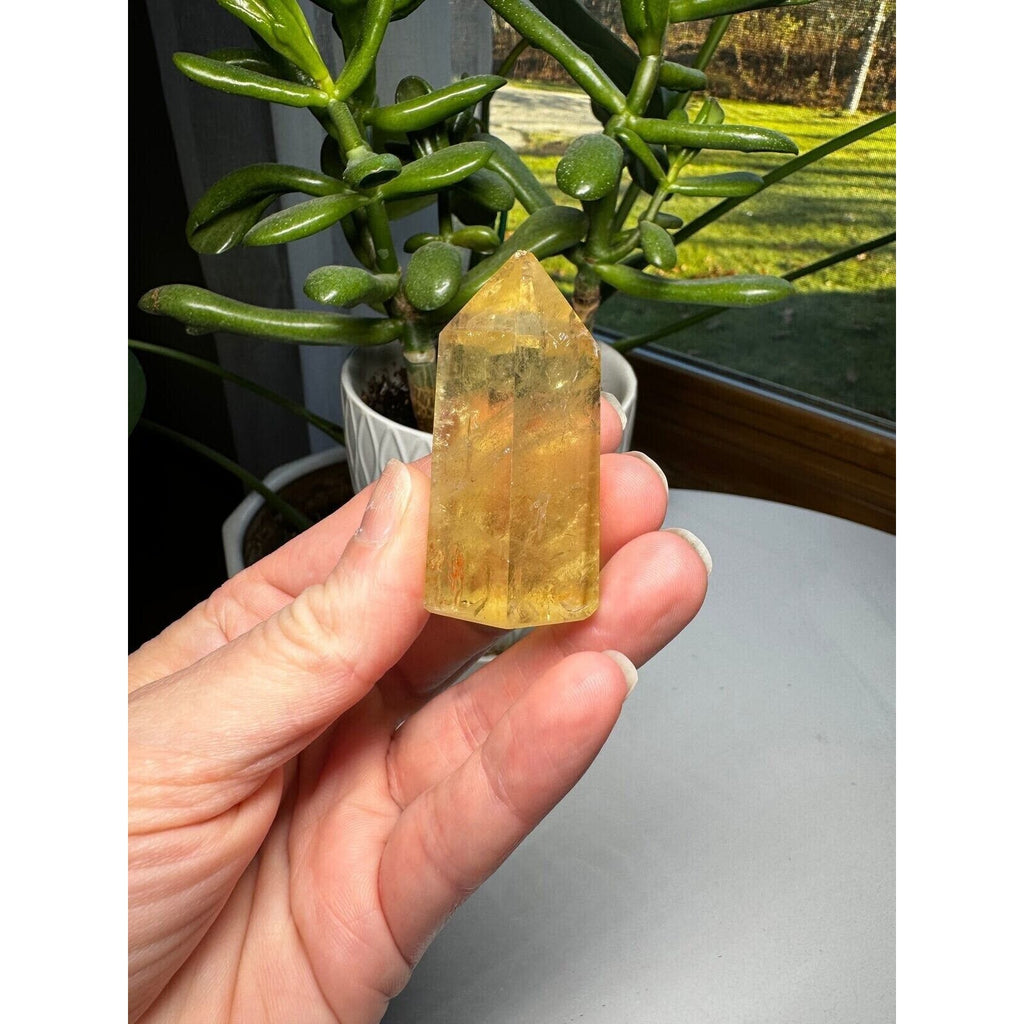 Citrine Crystal tower gem stone 2.25"