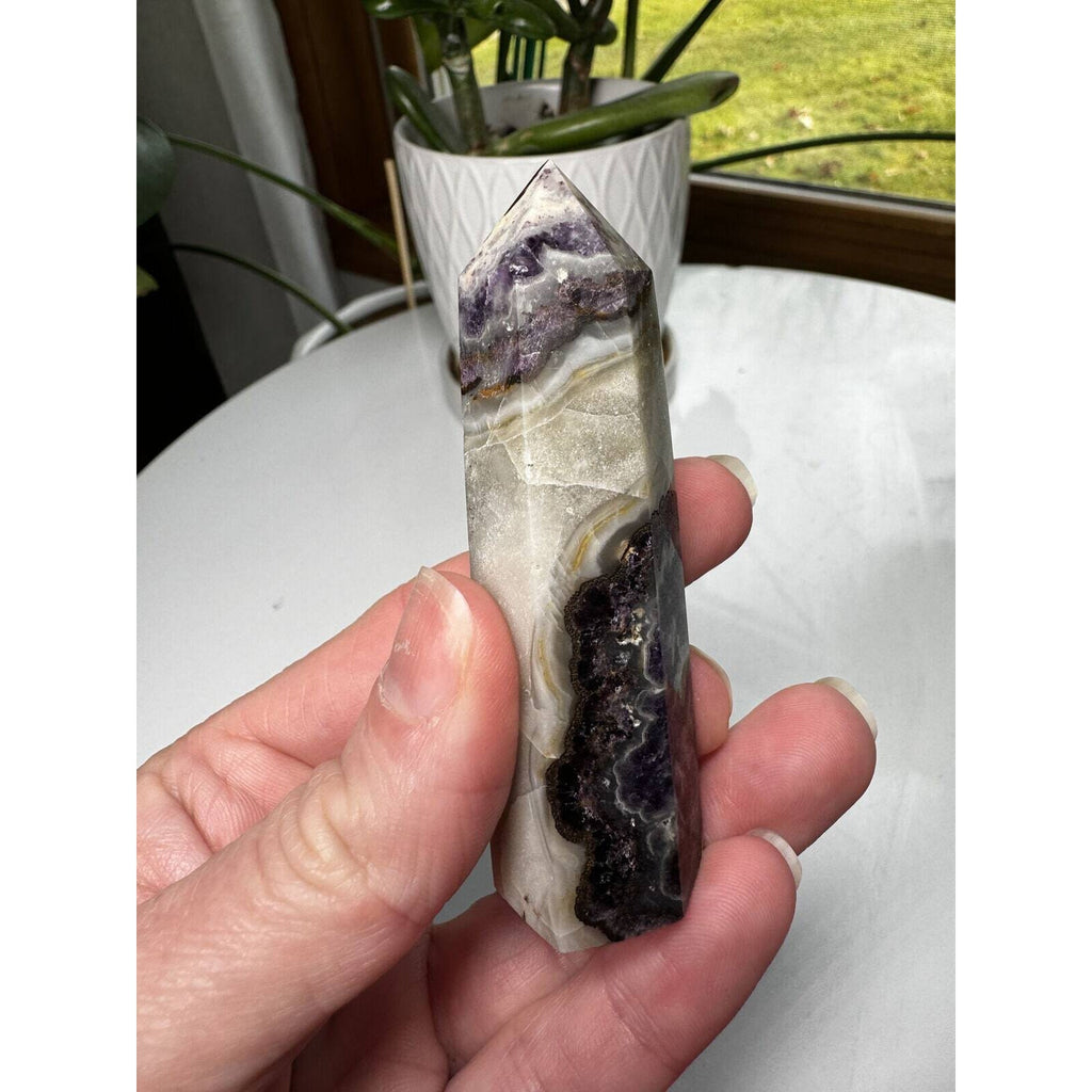 Fluorite Root Point Crystal Tower