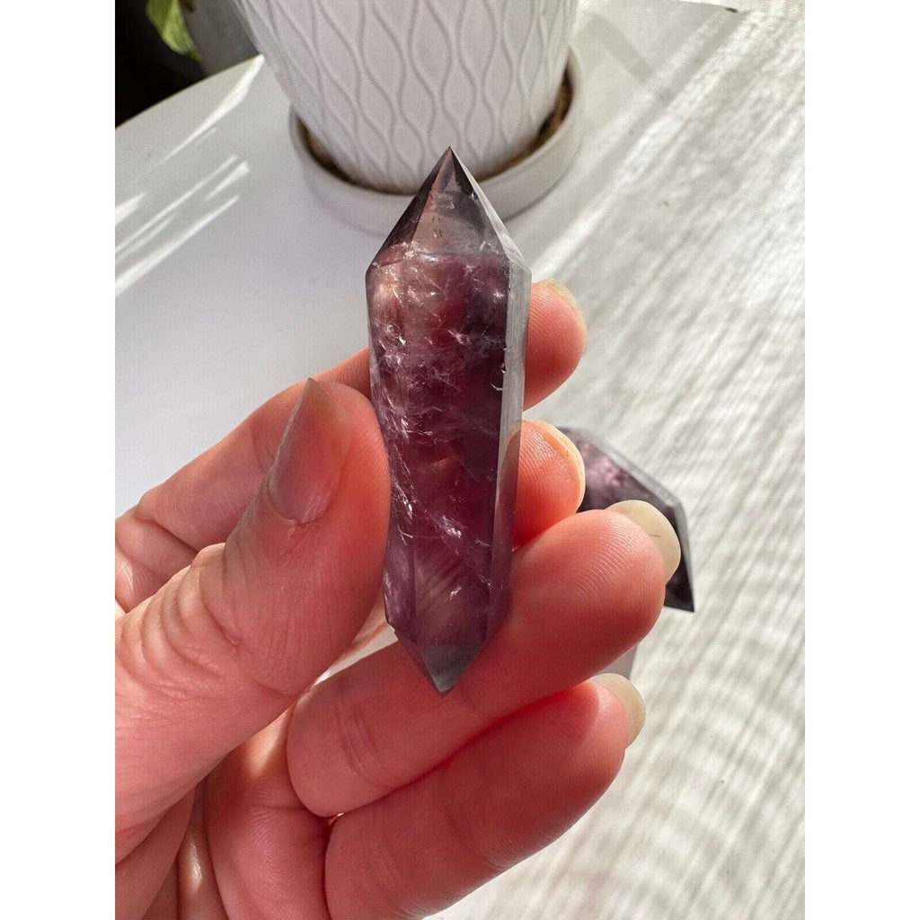Double tip terminated Amethyst crystal