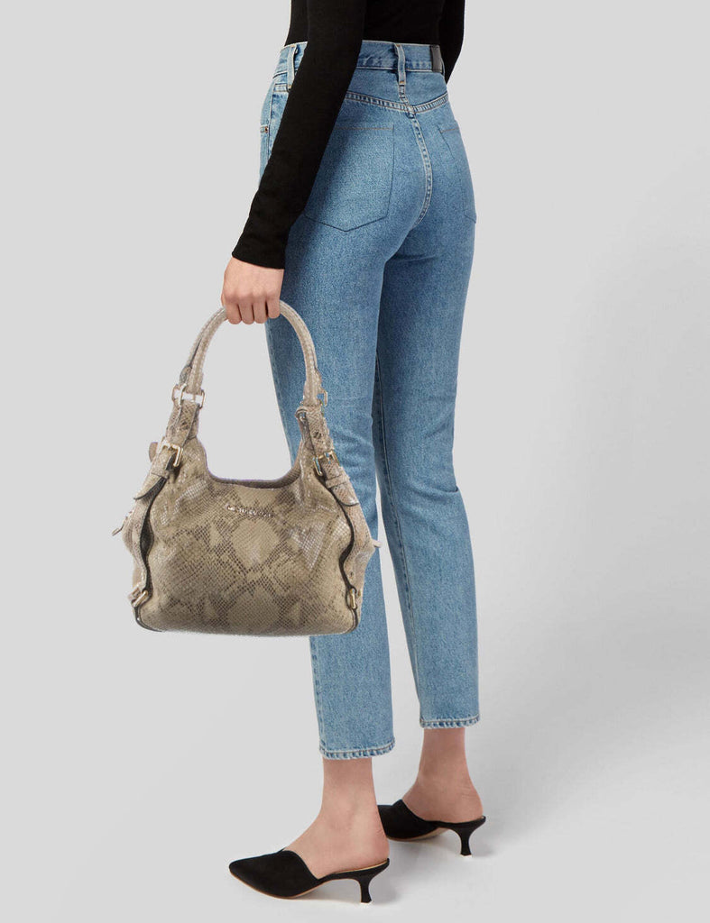 Michael Kors leather snake print bag