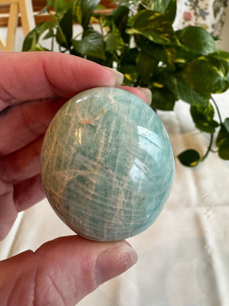 Amazonite Crystal Palm Stone