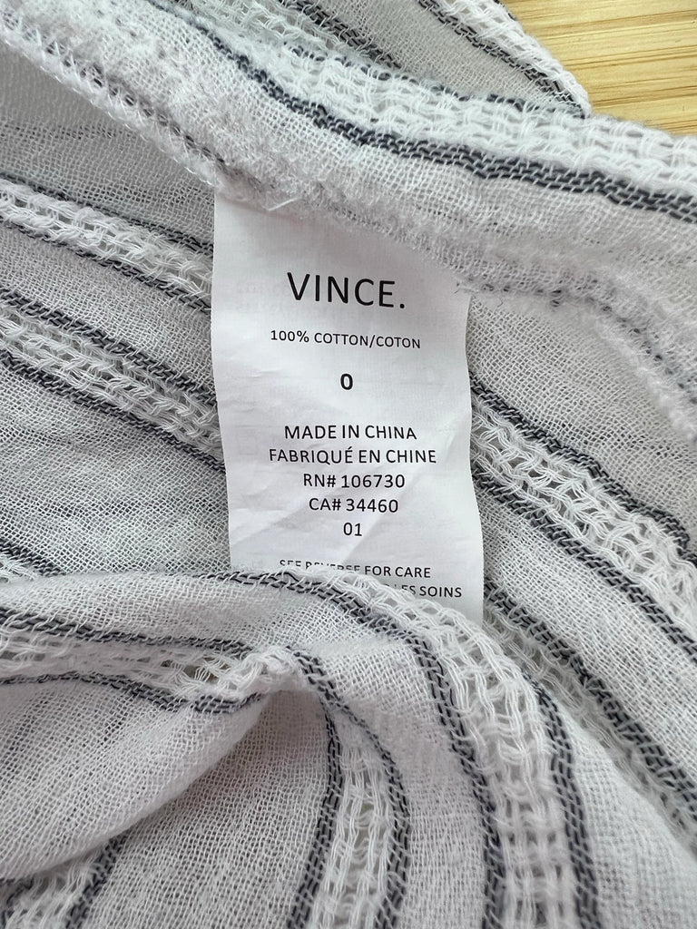 Vince striped blouse sz 0
