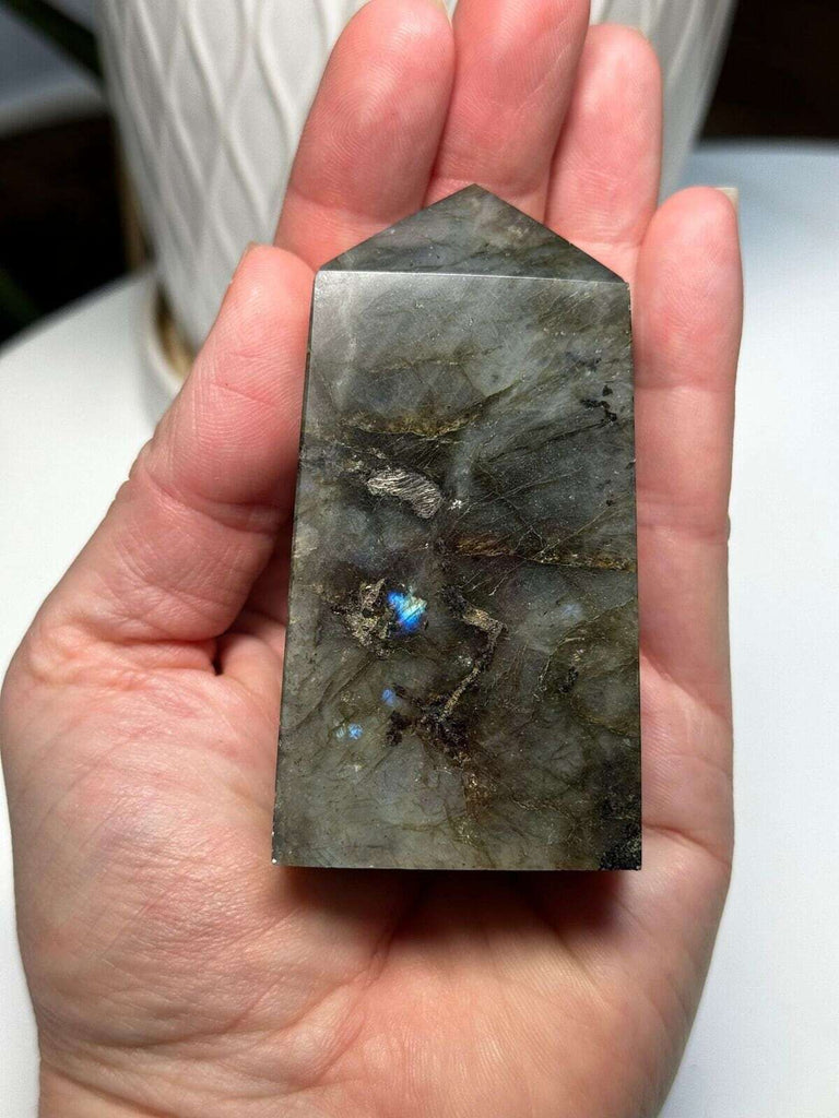 Labradorite Crystal Tower 3"