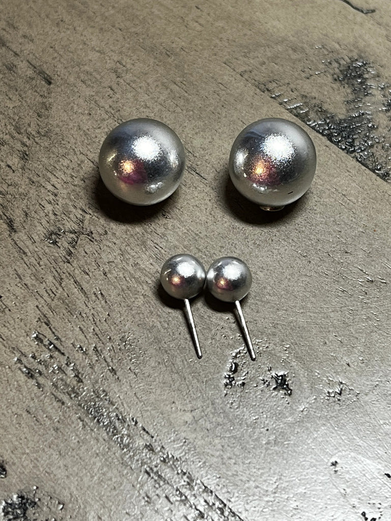 House of Harlow 1960 double pearl earrings