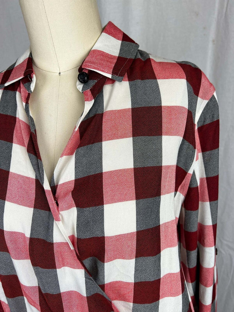 Rag & Bone Check plaid blouse sz XS