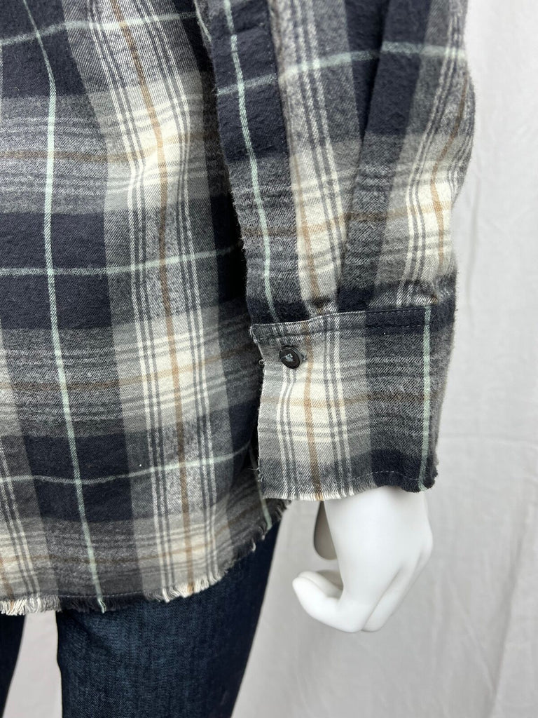 Vince cotton plaid tartan button up sz XSmall