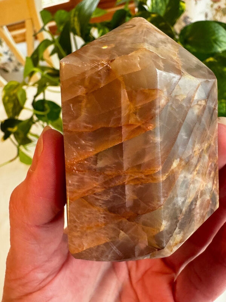 Peach Moonstone Chunky Crystal Tower