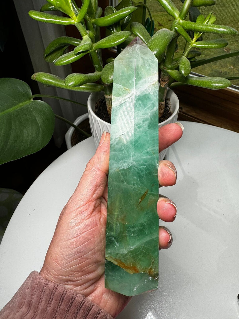 Fluorite Crystal Tower 6.5" tall