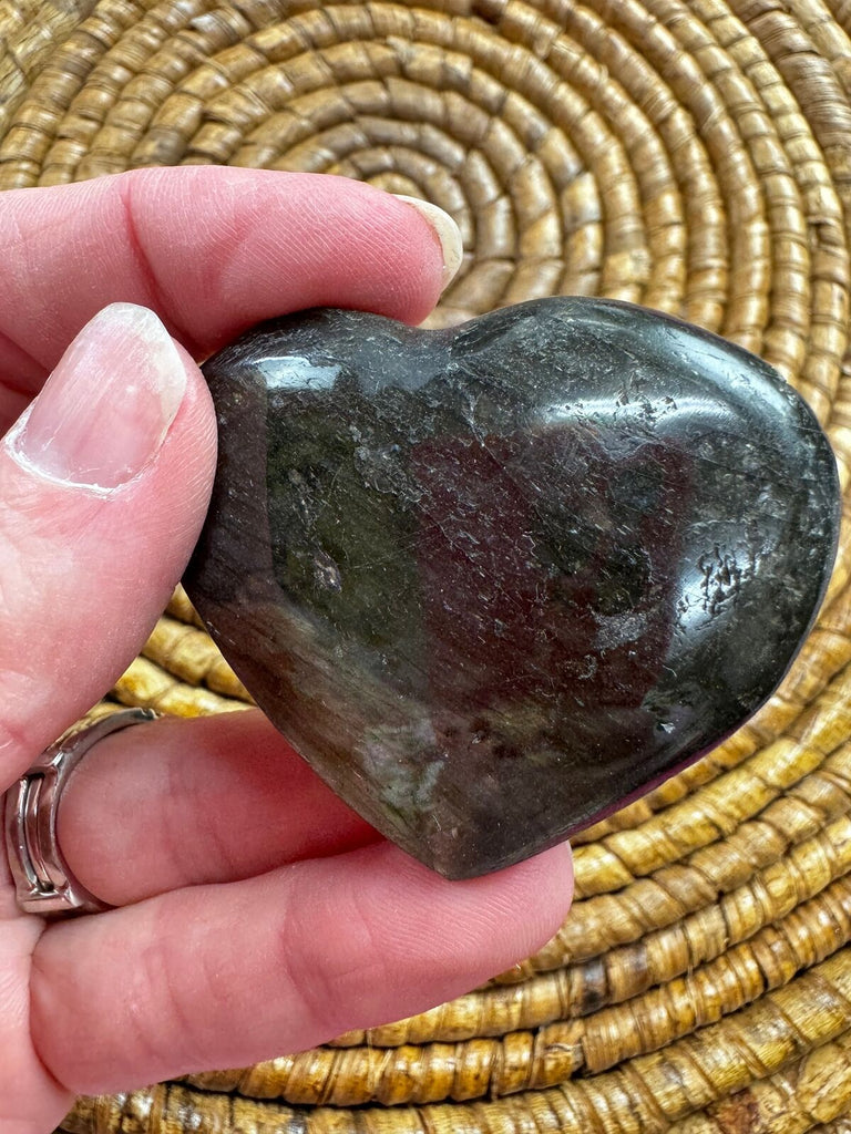 Labradorite heart Crystal palm stone