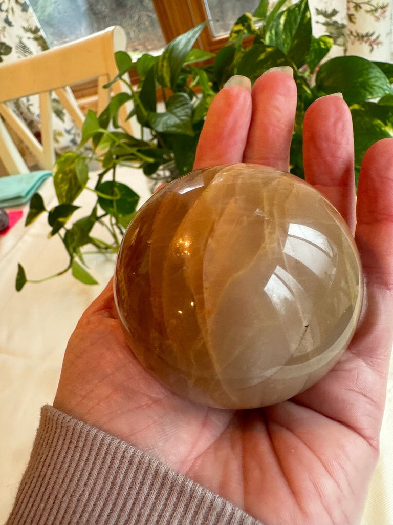 Peach Moonstone Crystal Sphere