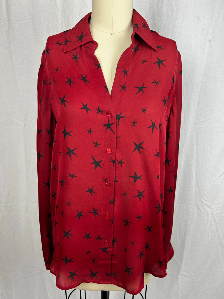 L’Agence Silk stars blouse sz XSmall