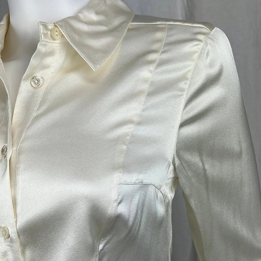 TUX Couture silk blouse sz 4