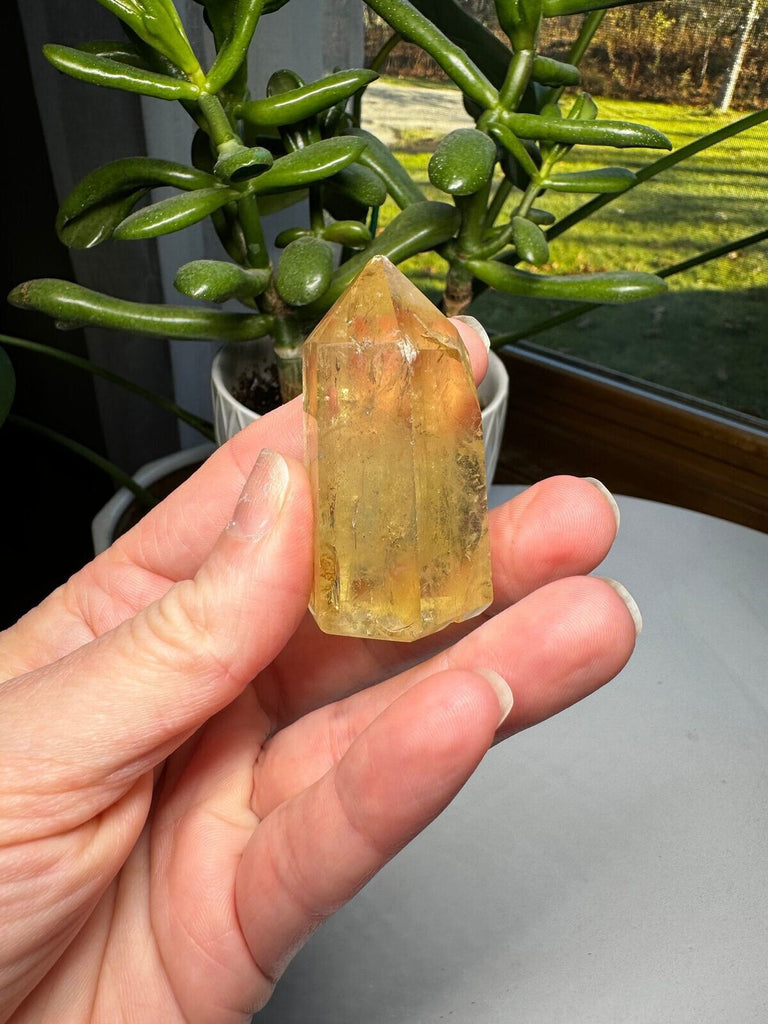 Citrine Crystal tower gem stone 2.25"