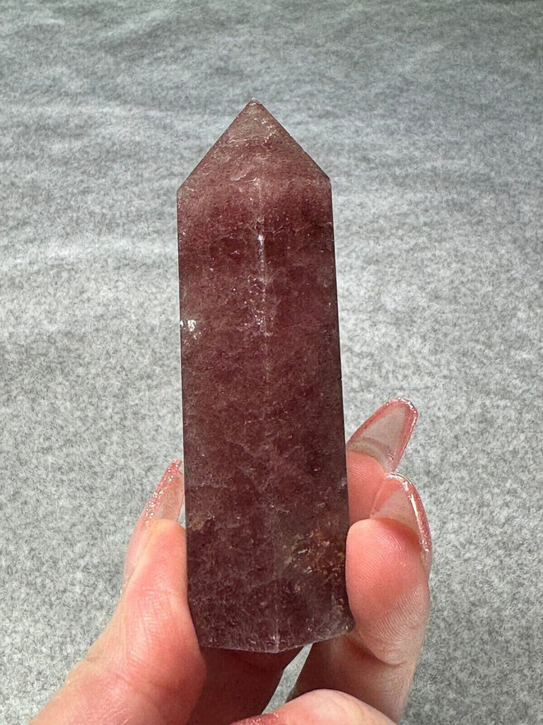 Strawberry quartz crystal tower