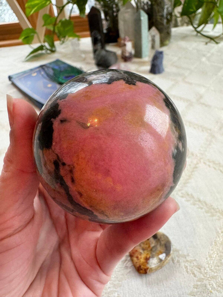 Rhodonite Crystal Sphere