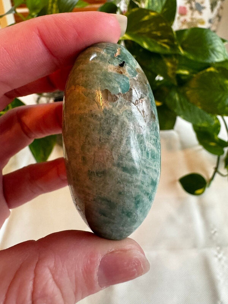 Amazonite Crystal Palm Stone