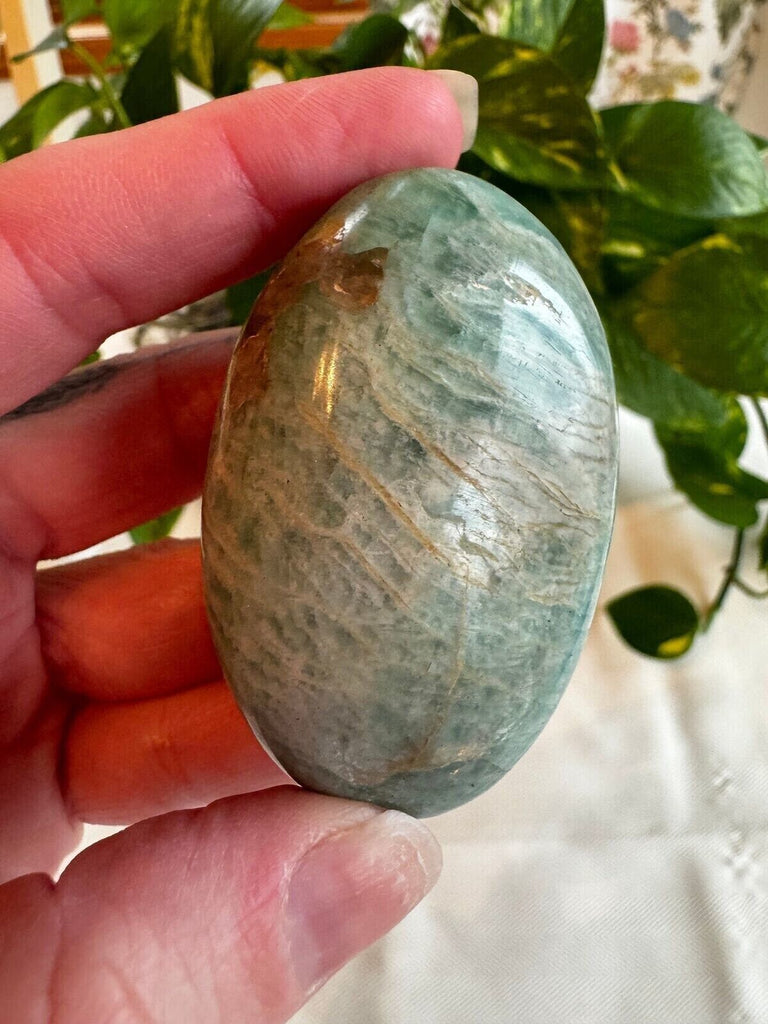 Amazonite Crystal Palm Stone