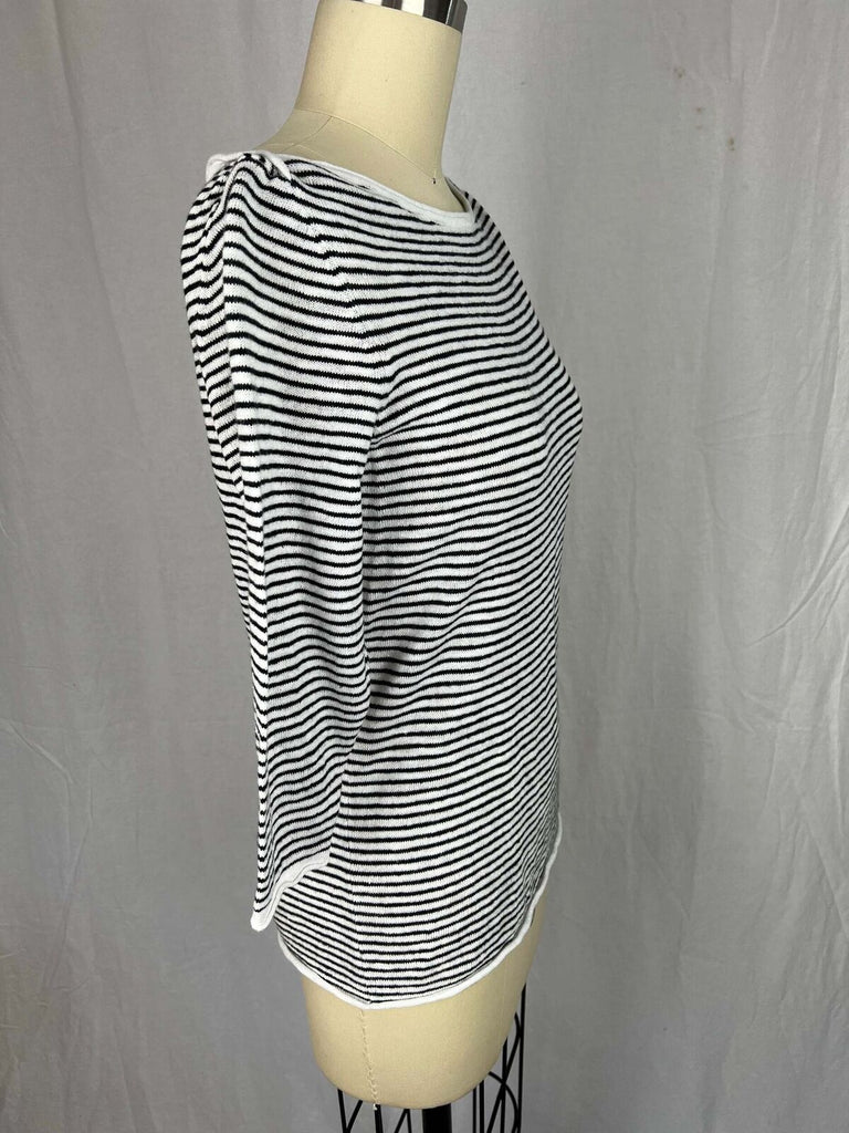 Eileen Fisher striped linen top sz XS