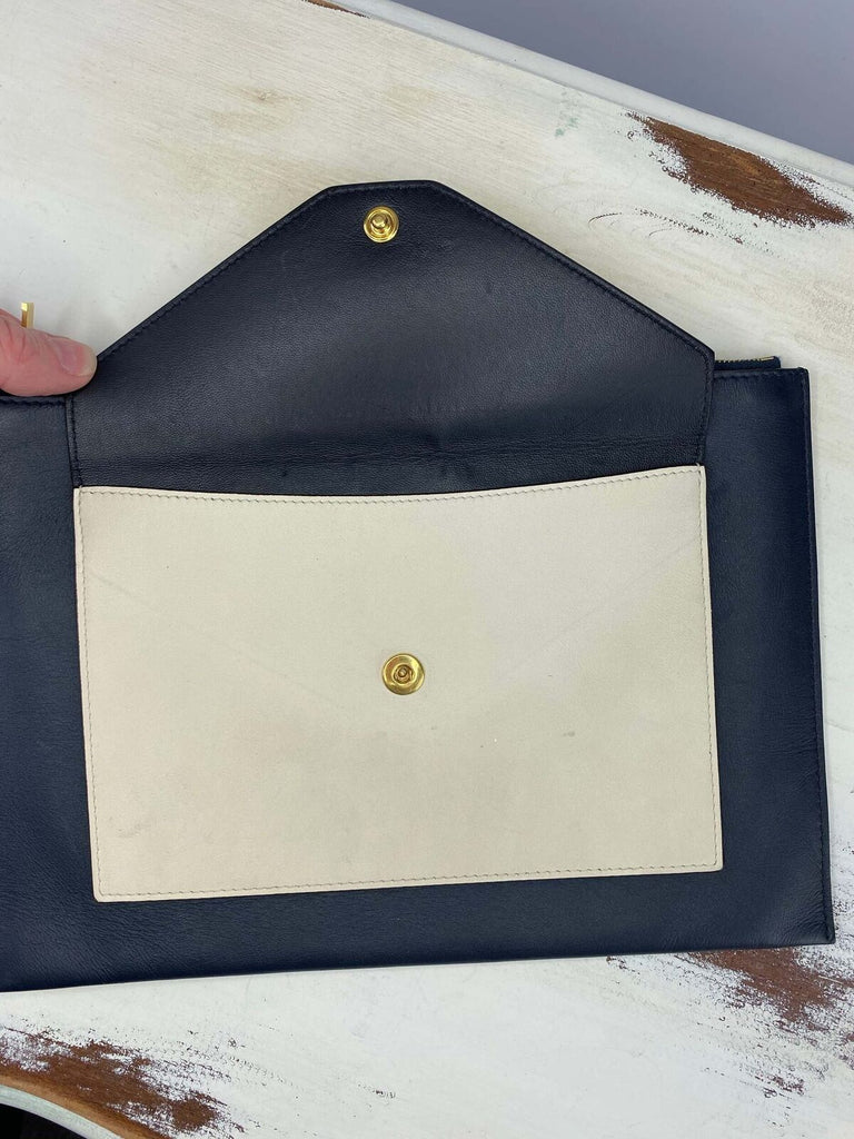 Celine leather Pocket Envelope Clutch Wallet