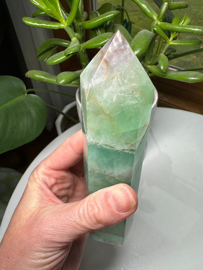 Fluorite Crystal Tower 6.5" tall