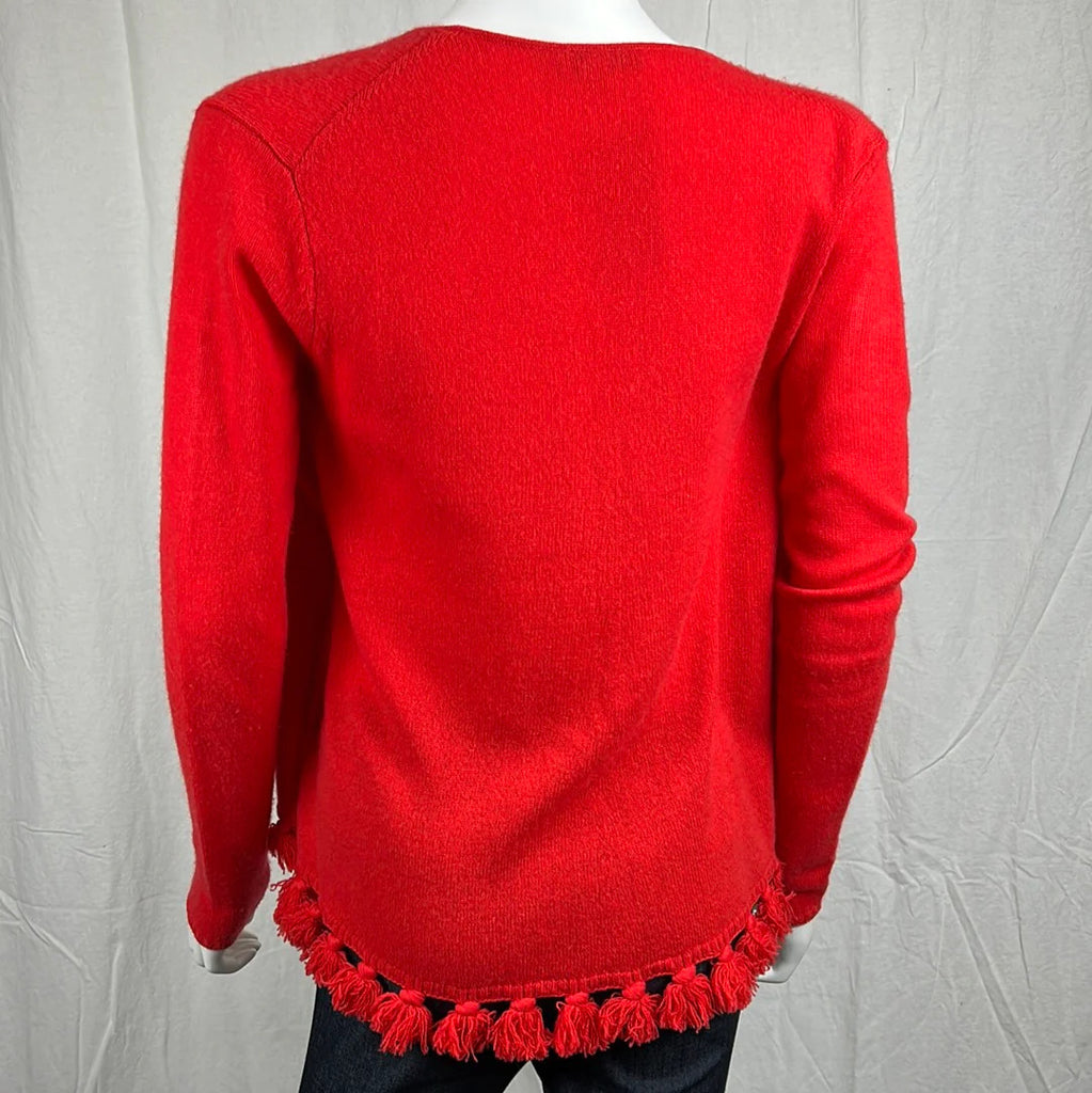 Calypso fringe cardigan sweater sz XSmall
