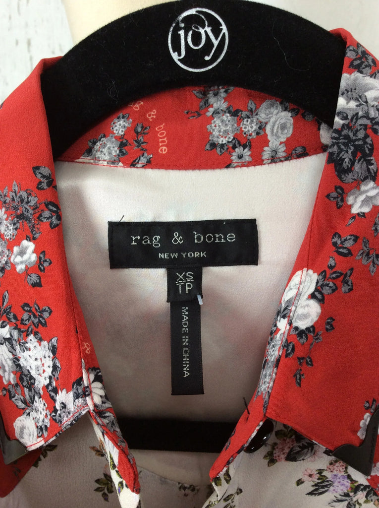 Rag & Bone silk flower print western blouse as Xsmall