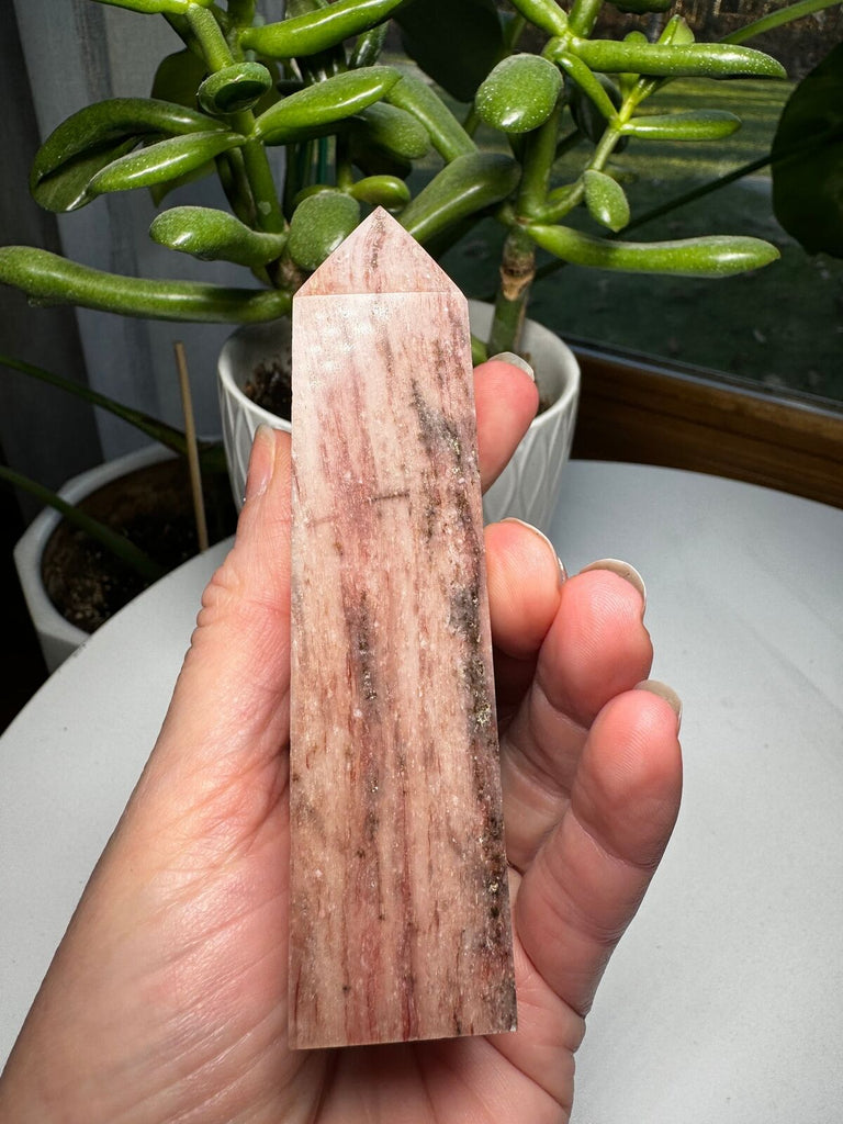 Pink Mica Crystal Tower 4 1/8"