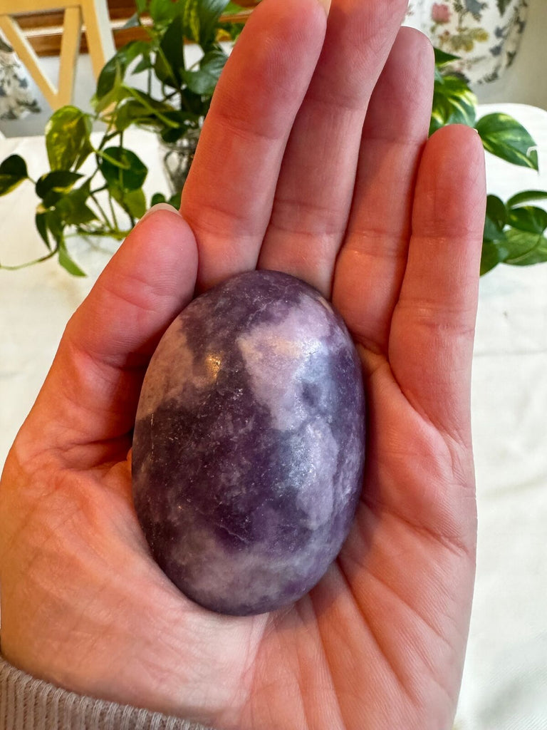 Lepidolite Palm Stone