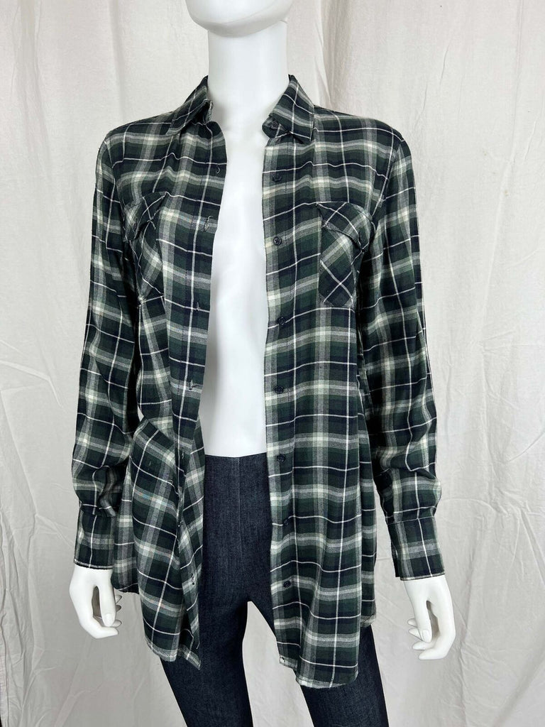 BB Dakota plaid tartan blouse sz XS