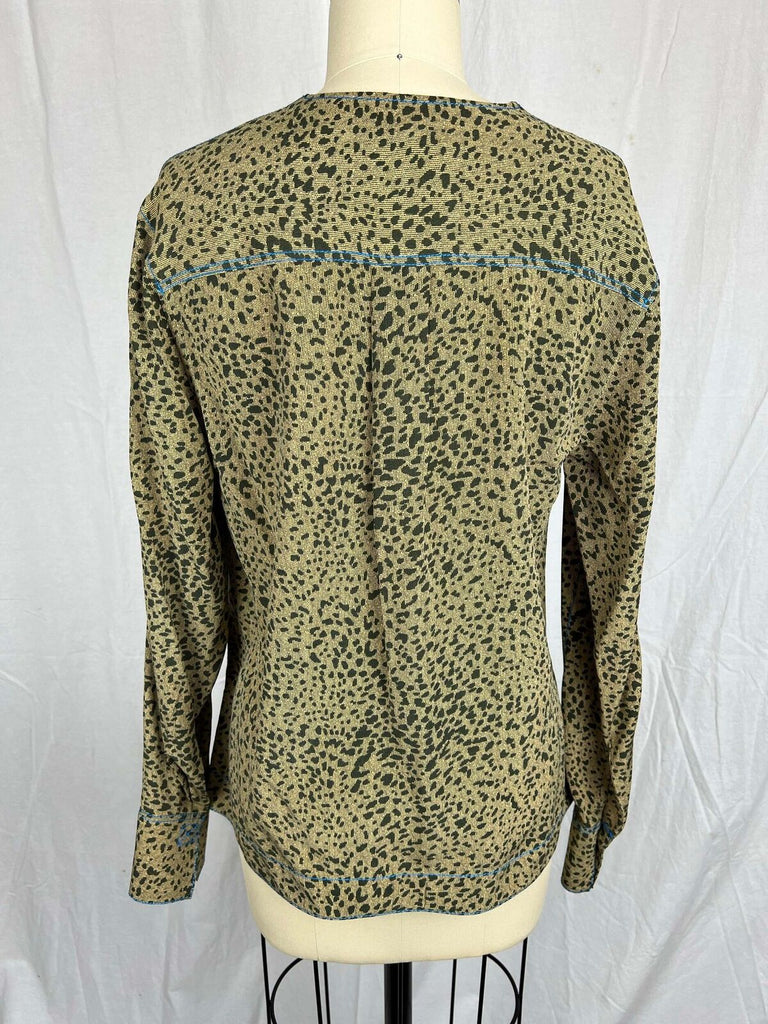 Rag & Bone Olive Shields print blouse sz XS