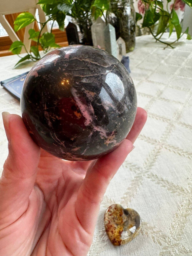 Rhodonite Crystal Sphere