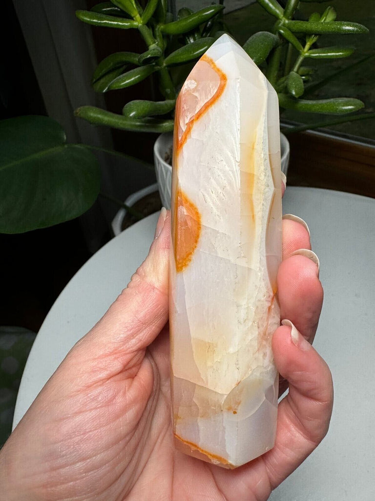 Carnelian Chalcedony Tower 5"