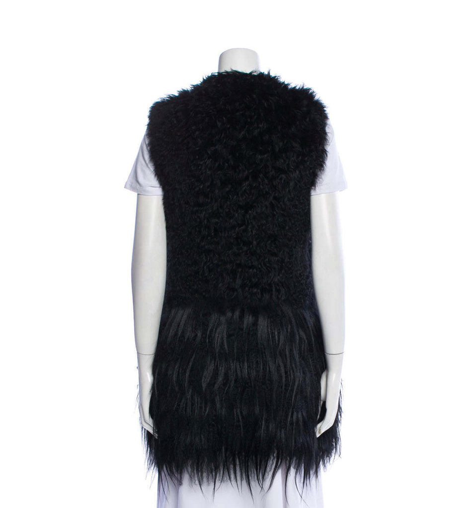 Glamourpuss lamb fur vest sz small