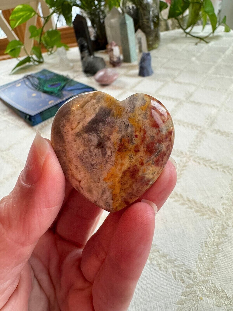 Heart Worry Stone Palm Sphere Stand