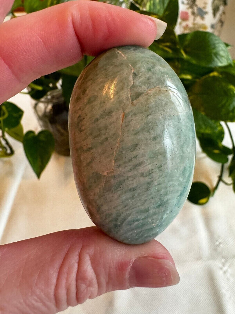 Amazonite Crystal Palm Stone