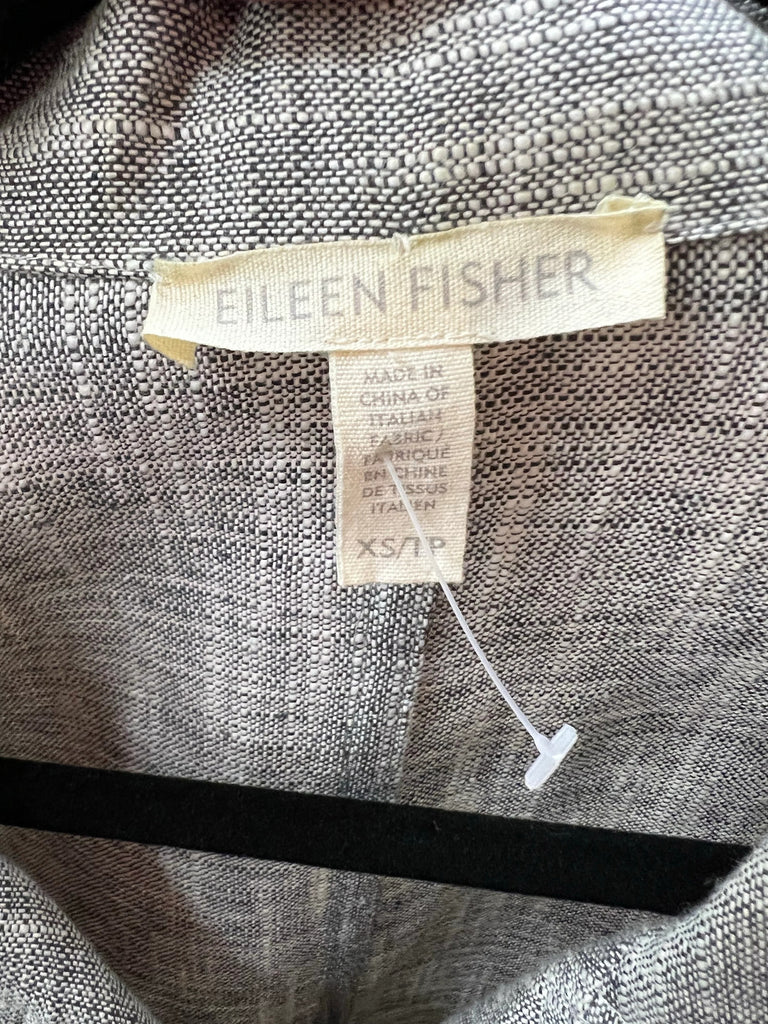 Eileen Fisher Linen Moto jacket sz XS