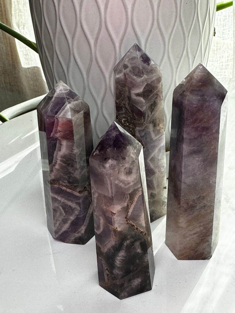 Chevron Amethyst Tower 3.5"