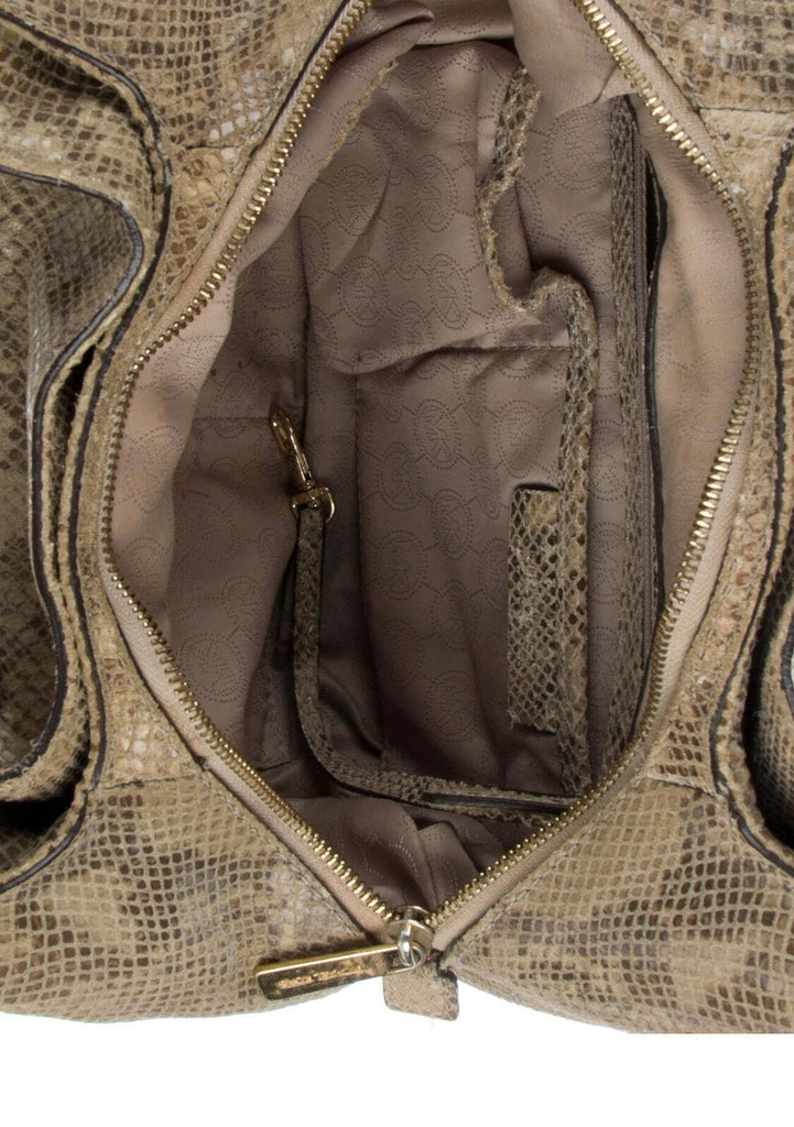 Michael Kors leather snake print bag