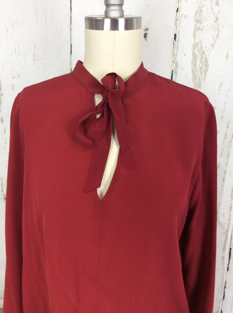 Madewell silk blouse with neck tie size XS